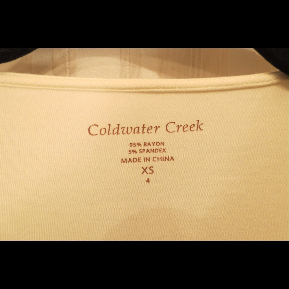 NEW Coldwater Creek Ruffled Ivory Top Size XS - Picture 3 of 4